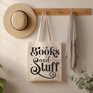 Custom Natural Canvas Tote Books And Stuff
